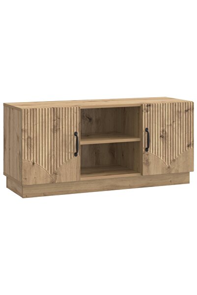 vidaxl Cabinet TV 102 x 34,5 x 47 cm Stejar Artizanal Lemn prelucrat