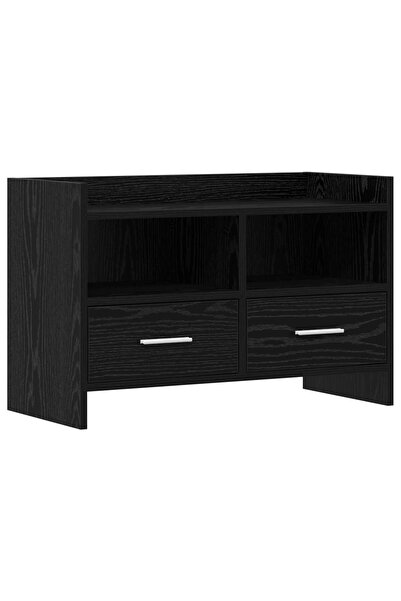 vidaxl Cabinet TV 71,5 x 33 x 47 cm Stejar Negru Lemn prelucrat
