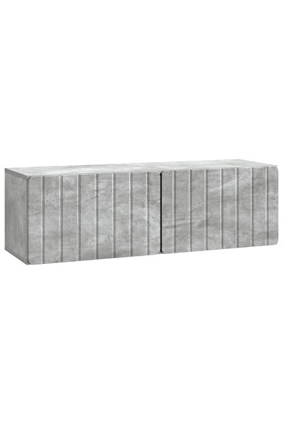 vidaxl Oglindă TV montată pe perete 98 x 31 x 30 cm Gri Beton