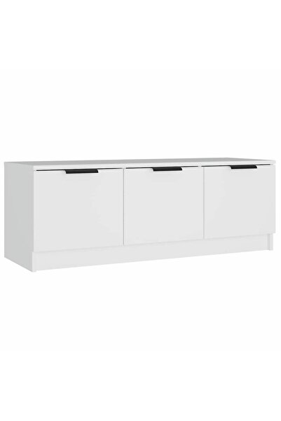 vidaxl Comodă TV, alb, 102x35x36,5 cm, lemn prelucrat