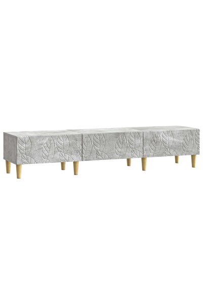 vidaxl Cabinet TV 147 x 34,5 x 30 cm Gri Beton Lemn prelucrat