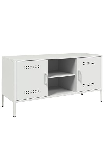vidaxl Dulap TV, alb, 100,5x39x50,5 cm, oțel