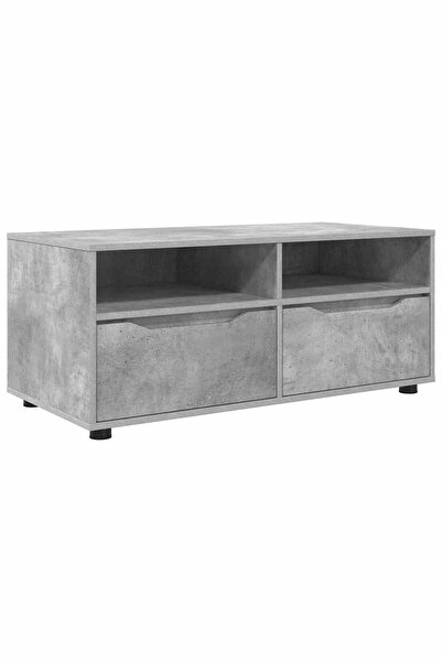vidaxl Cabinet TV 100 x 48 x 43 cm Gri din beton Lemn prelucrat