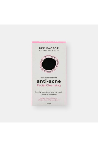 BEE FACTOR natural cosmetics Σαπούνι Αποτοξίνωσης Κατά της Ακμής με Ενεργό Άν...
