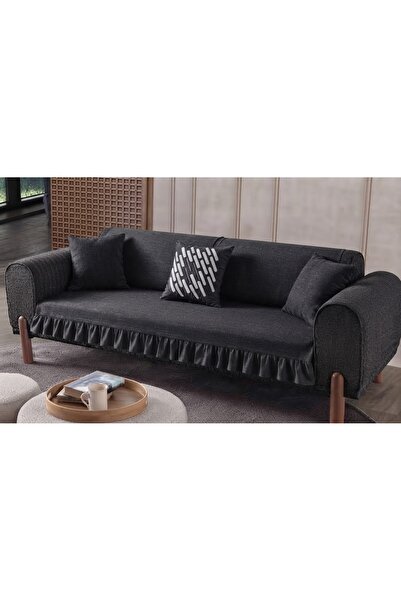 Madame Asel Home KOLTUK ÖRTÜSÜ KETEN % PAMUK KAYMA YAPMAZ ÇOK AMAÇLI