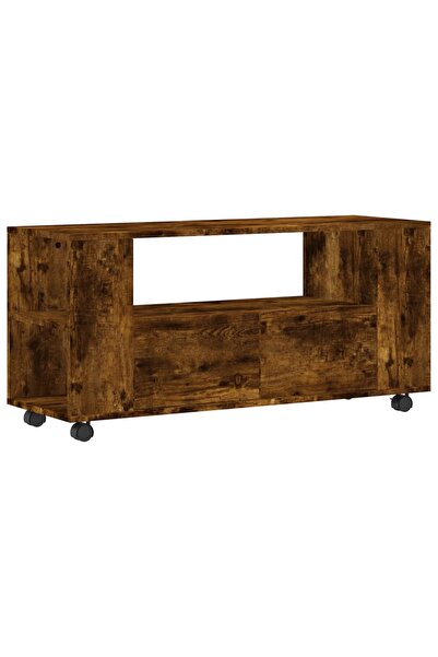 vidaxl Comodă TV, stejar fumuriu, 102x34,5x43 cm, lemn prelucrat