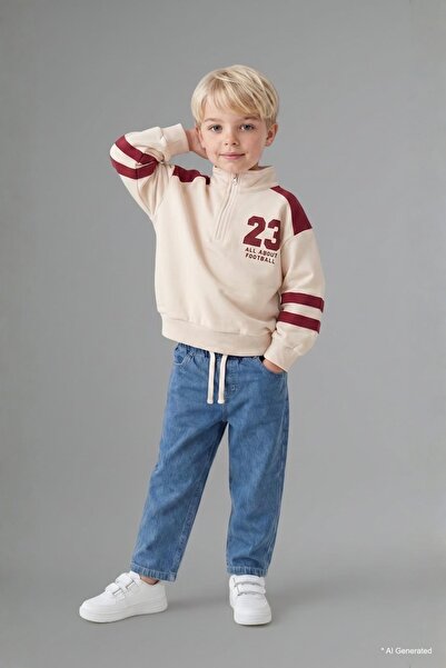 DeFacto Baby Boy Sweat Set I0614A5/Er98 Ecru