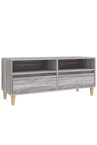 vidaxl Comodă TV, gri sonoma, 100x34,5x44,5 cm, lemn prelucrat