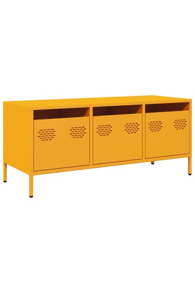 vidaxl Dulap TV, galben muștar, 101,5x39x43,5 cm, oțel laminat la rece
