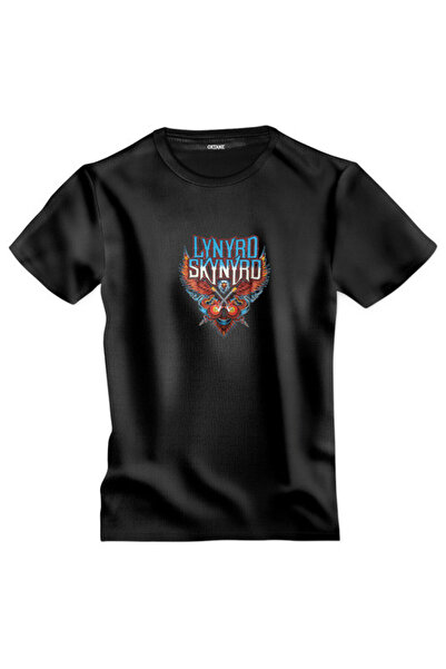 OKTANE Тениска Линиърд Скинърд с орел и китари, черна, 3XL