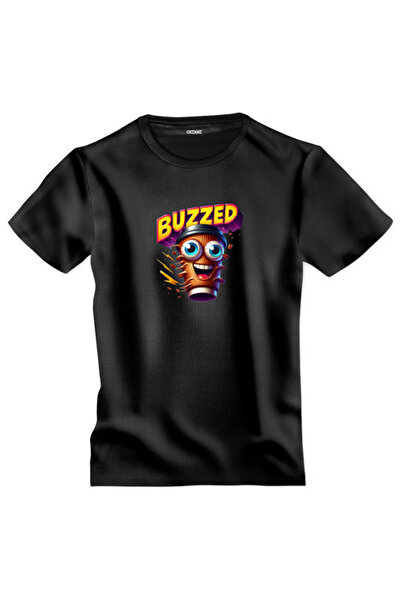 OKTANE Tricou Buzzed model 2, bumbac, negru, S
