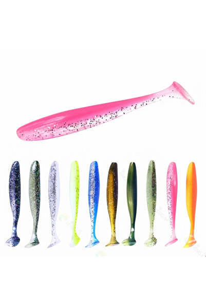CT Fishing 10'lu Paket Simli Silikon Yem – LRF ve Drop Shot Sahte Balık