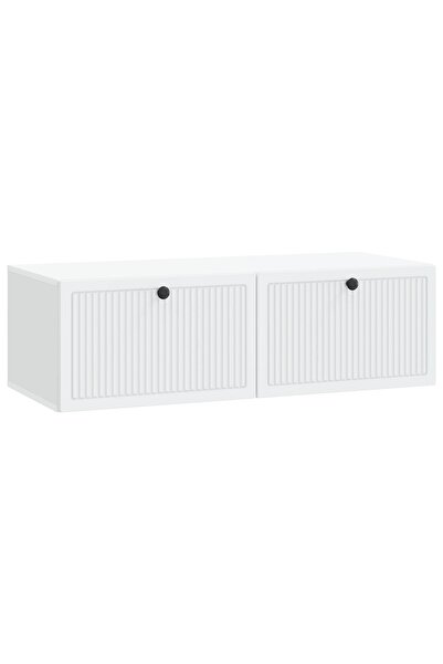 vidaxl Oglindă TV montată pe perete Alb 98 x 41 x 30 cm Lemn prelucrat