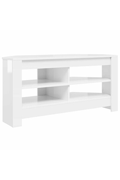 vidaxl DulapdecolțpentruTV 102 x 41 x 50 cm Alb foarte lucios