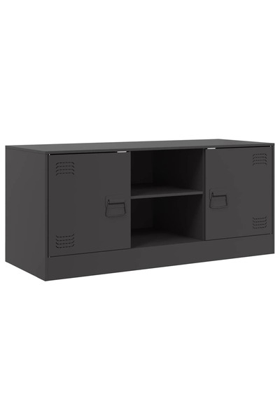 vidaxl Comodă TV, negru, 99x39x44 cm, oțel