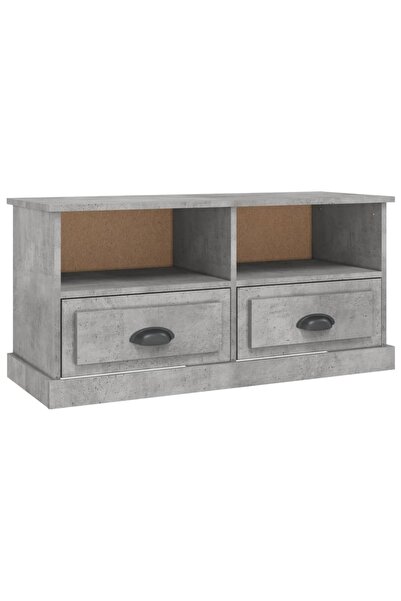 vidaxl Comodă TV, gri beton, 93x35,5x45 cm, lemn prelucrat