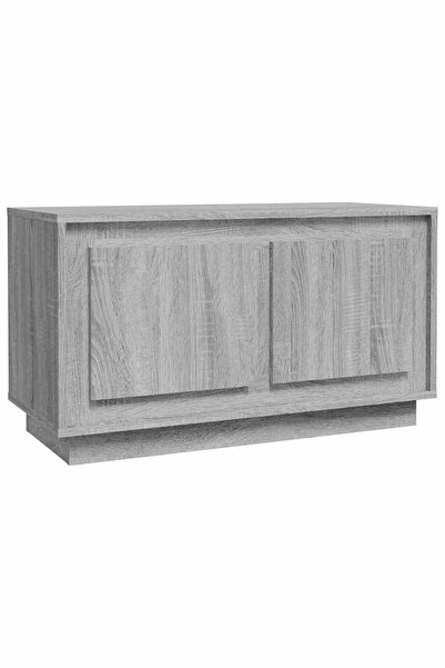 vidaxl Comodă TV, gri sonoma, 80x35x45 cm, lemn prelucrat