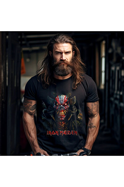 OKTANE Tricou rock Iron Maiden model 14 negru L