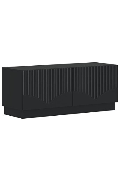 vidaxl Cabinet TV Negru Lemn prelucrat