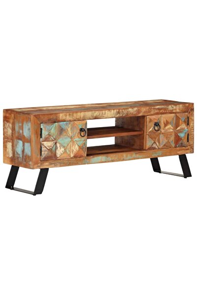 vidaxl Comodă TV, 112x30x45 cm, lemn masiv reciclat