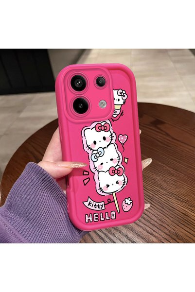 ucuc حافظة لهاتف Redmi Note 13 Pro 5G متوافقة مع السيليكون باللون الوردي والأ...