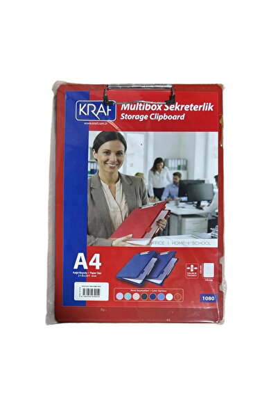 KRAF 1080 Multibox Secretary's Box with Storage Compartments A4 - Red