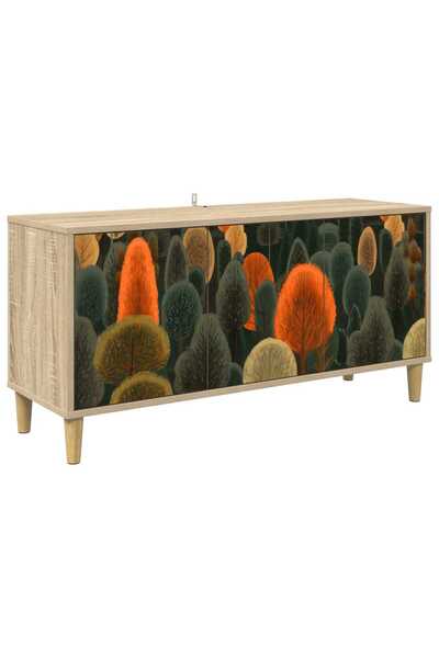vidaxl Cabinet TV ZAANDAM 102 x 33 x 50 cm Sonoma Lemn prelucrat