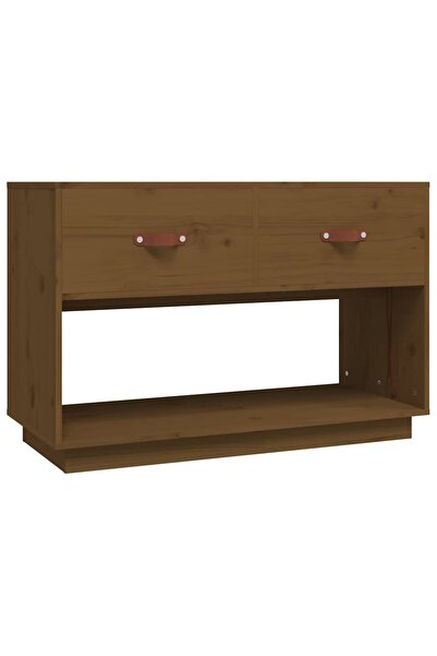 vidaxl Comodă TV, maro miere, 90x40x60 cm, lemn masiv de pin