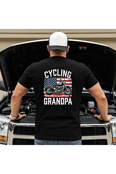 OKTANE Tricou Cycling grandpa motorcycle negru S