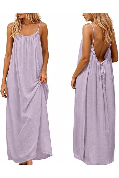 GENERAL nnOuOnn Backless Cami Dress for Women Summer 2026 Sleeveless Long Max...