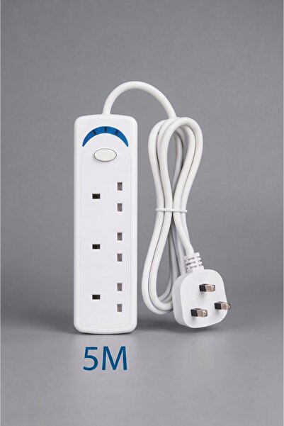 Primo Plus شريط طاقة بثلاثة منافذ وطول 5 أمتار