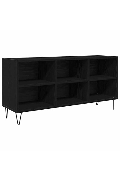 vidaxl Cabinet TV 103,5 x 30 x 50 cm Stejar Negru Lemn prelucrat