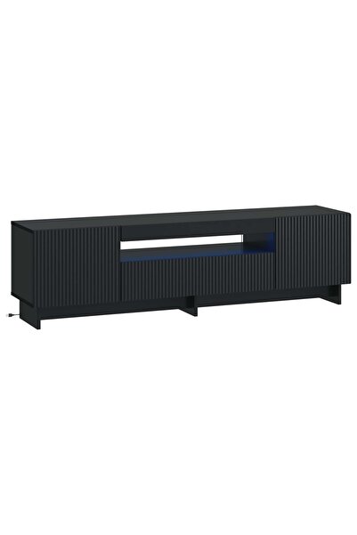 vidaxl Cabinet TV cu LED EDE 153 x 35 x 43 cm Negru Lemn prelucrat