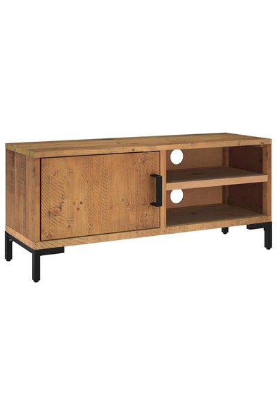 vidaxl Comodă TV, maro, 90x30x40 cm, lemn de pin masiv reciclat