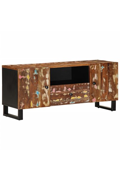 vidaxl Dulap TV, 105x33,5x46 cm, lemn masiv reciclat&lemn prelucrat
