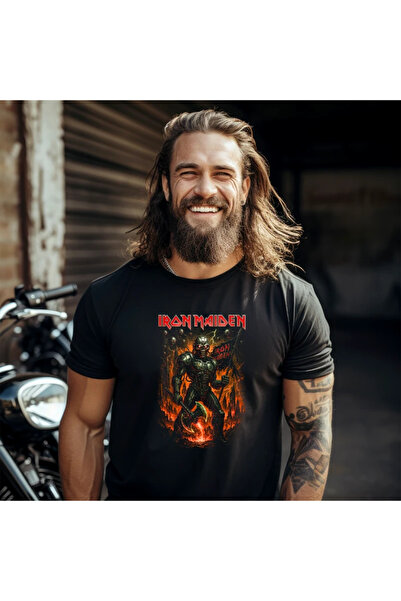 OKTANE Tricou Iron Maiden metal rock model 10 negru 3XL