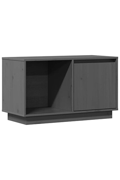 vidaxl Comodă TV, gri, 74x35x44 cm, lemn masiv de pin