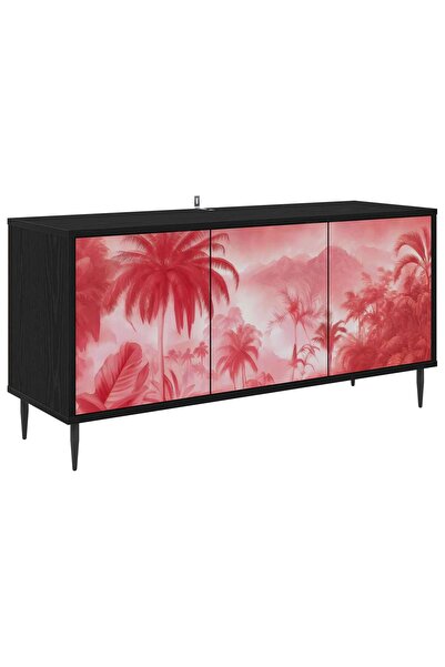 vidaxl Cabinet TV AACHEN 102 x 33 x 51 cm Stejar Negru Lemn prelucrat