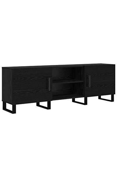 vidaxl Cabinet TV 150 x 30 x 50 cm Stejar Negru Lemn prelucrat