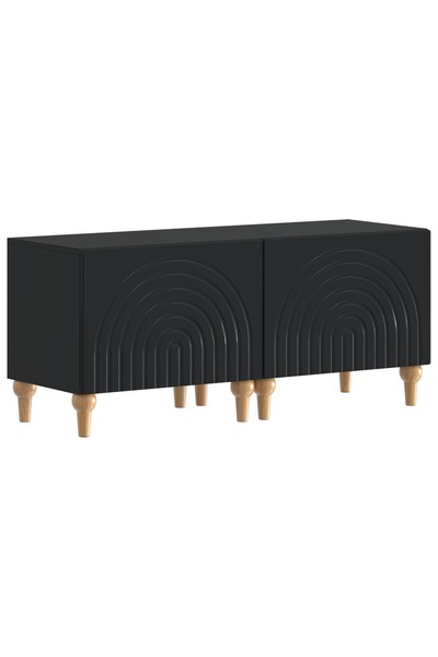 vidaxl Cabinet TV Negru Lemn prelucrat