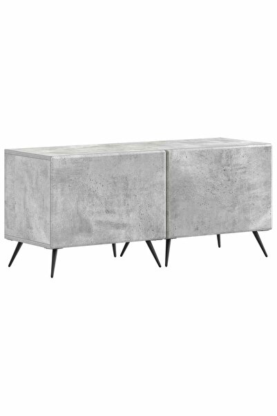 vidaxl Cabinet TV Gri Beton Lemn prelucrat