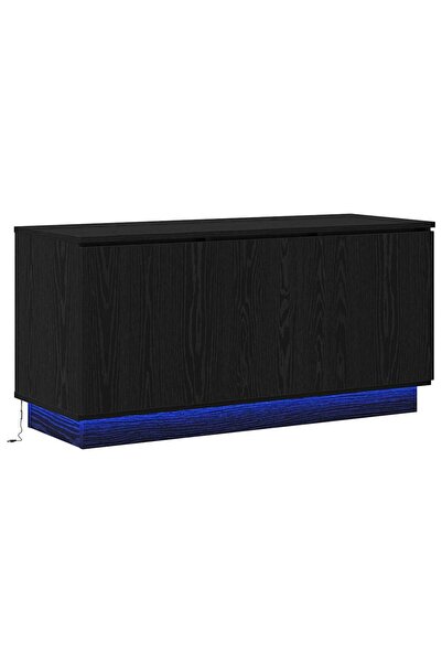 vidaxl Cabinet TV 100 x 38 x 49 cm Stejar Negru Lemn prelucrat