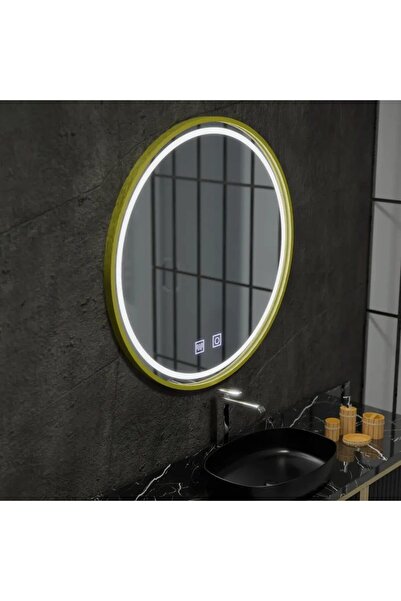 Flippy Oglinda LED Rotunda, 50cm, Glanz Touch, Sistem Dezaburire, Dimabila