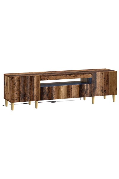 vidaxl Cabinet TV cu LED ARNHEM 153 x 35 x 43 cm Lemn vechi
