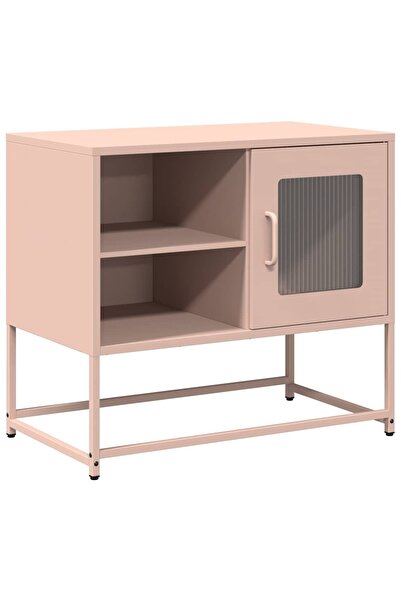 vidaxl Dulap TV, roz, 68x39x60,5 cm, oțel