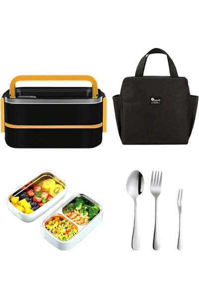 GENERAL Stainless Steel Bento Box Set for Office Men/Women,Insulated Lunch Bo...