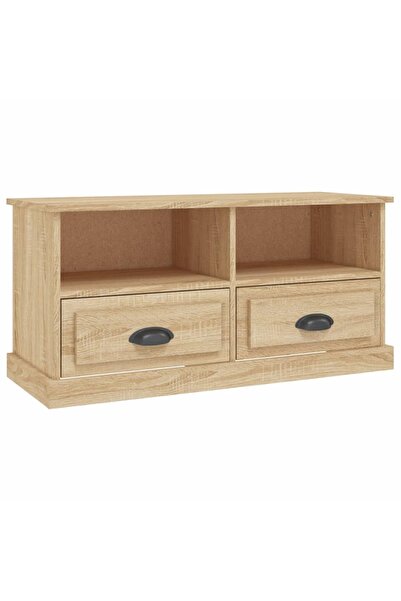 vidaxl Comodă TV, stejar sonoma, 93x35,5x45 cm, lemn prelucrat