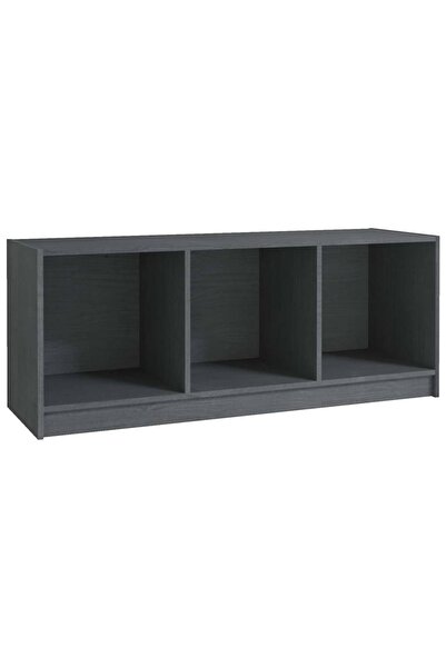 vidaxl Comodă TV, gri, 104x33x41 cm, lemn masiv de pin