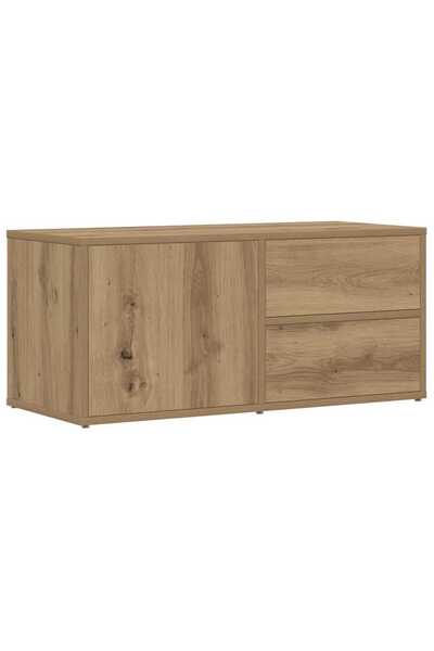 vidaxl Comodă TV, stejar artizanal, 80x34x35,5 cm, lemn prelucrat