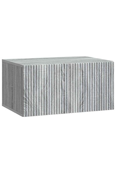 vidaxl Oglindă TV montată pe perete 59,5 x 41 x 30 cm Sonoma gri